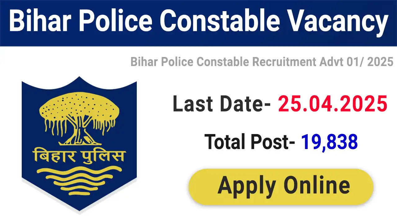 Bihar Police Constable Recruitment 2025 Apply