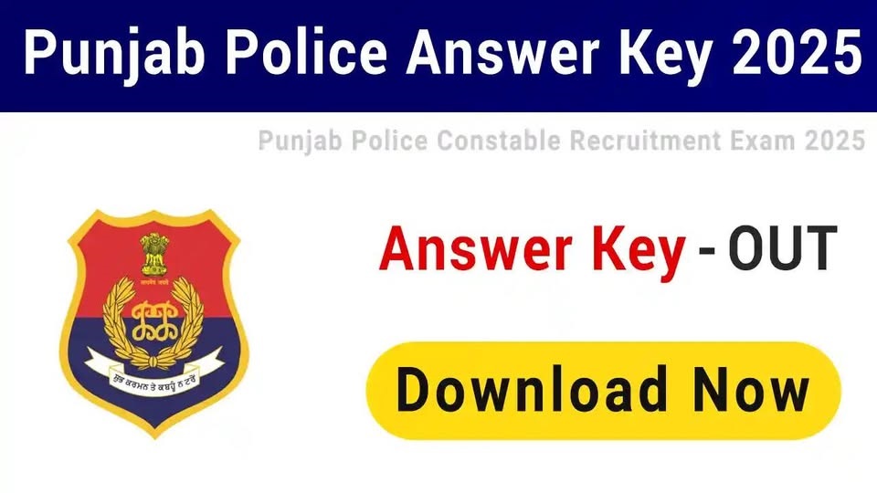 Punjab Police Constable Answer Key 2025