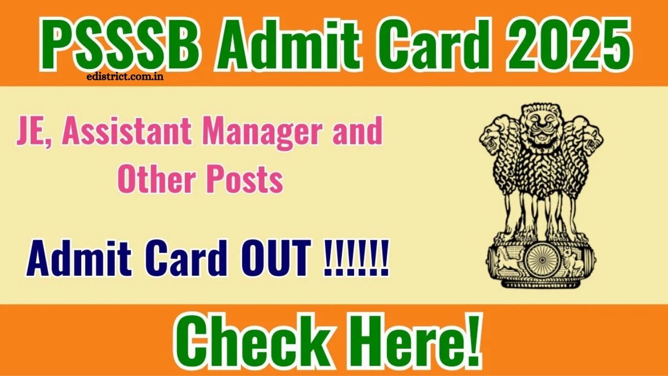 PSSSB 2025 Admit Card